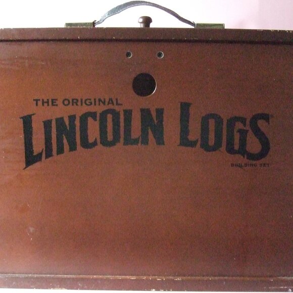 1920s Original Lincoln Logs in Wood Case Complete Set - Picture 1 of 5